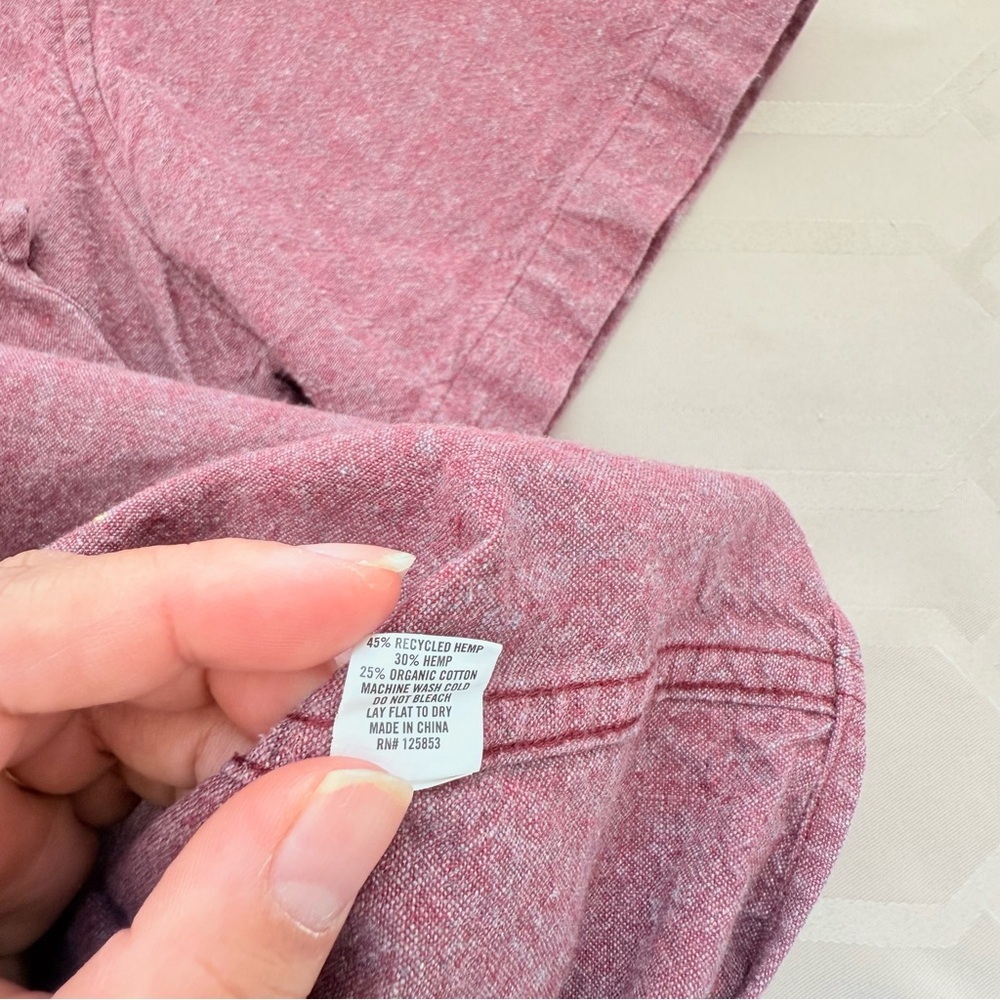 Taylor Stitch Men's Short Sleeve Shirt Organic Cotton Hemp Blend Size 42 or L - Picture 4 of 6